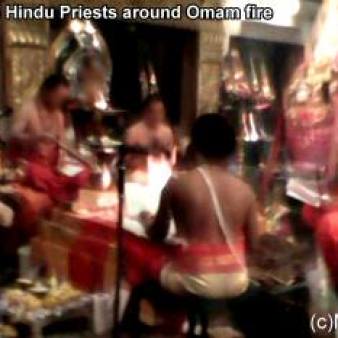 Hindu Priests & omam fire